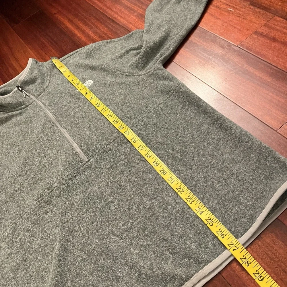 The North Face Jacket Men Large Gray 1/4 Zip Fleece Pullover Sweater Polartec